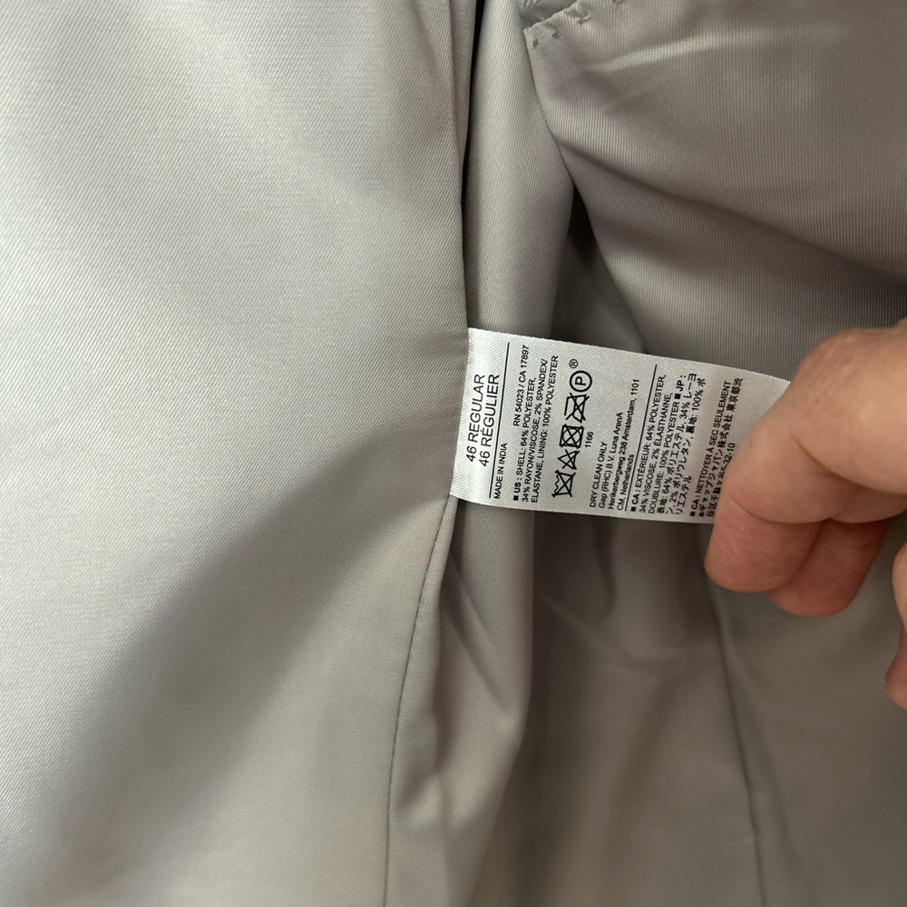 Banana Republic Double Breasted Gray Suit Jacket and pants set - Picture 3 of 6